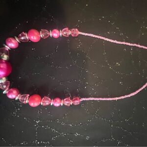 Elegant Pink Beaded Necklace